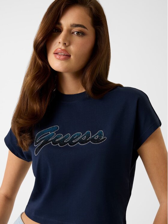 Guess Guess T-Shirt 181610 Niebieski Classic Fit