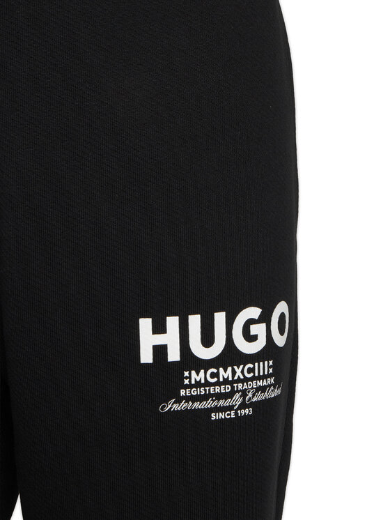 HUGO HUGO Spodnji del trenirke Nevez 50510734 Črna Loose Fit