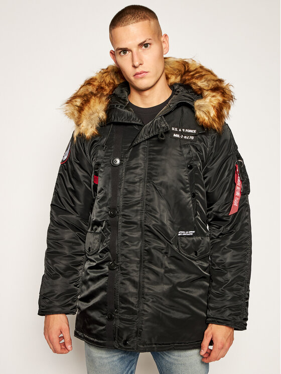 Alpha Industries Parka N3B Airborne 188141 Melns Regular Fit