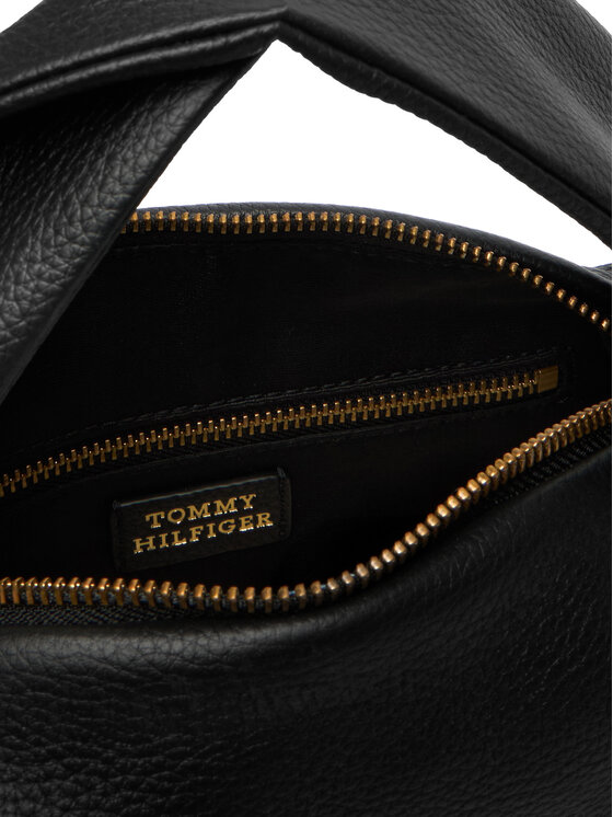 Tommy Hilfiger Tommy Hilfiger Ročna torba City Leather Mini Bag AW0AW18150 Črna