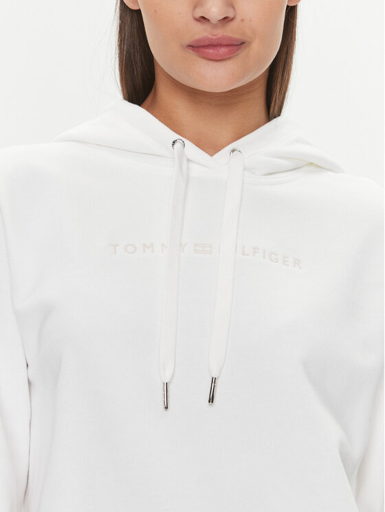 Tommy Hilfiger Tommy Hilfiger Felpa Frosted WW0WW38856 Écru Relaxed Fit