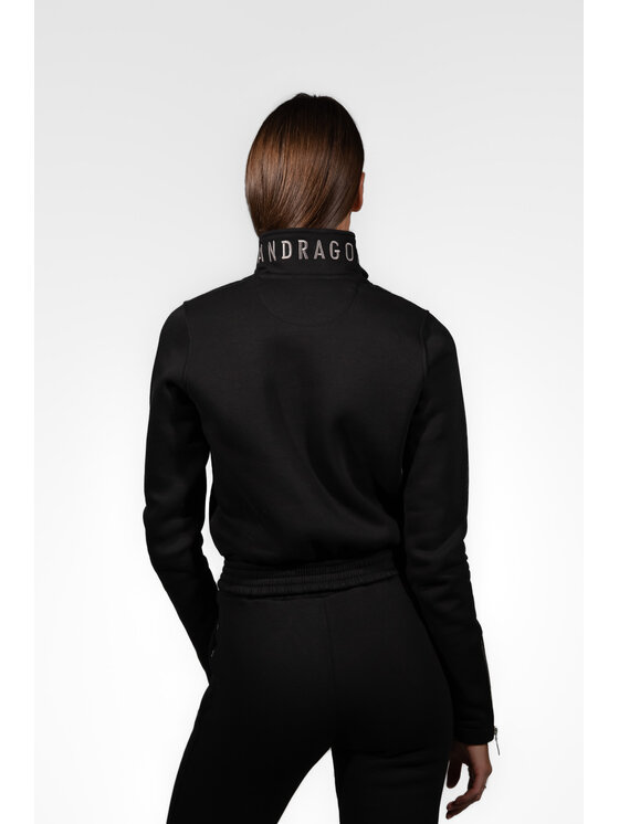 MANDRAGORA MANDRAGORA Felpa cudowronka Nero Slim Fit