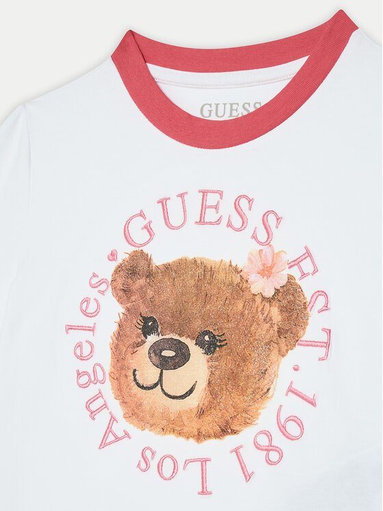 Guess Guess Tricou J5RI41 K6YW4 Alb Regular Fit