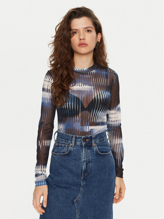 Női Blúz Karl Lagerfeld Jeans, Méret: L, Színes, A1W17039
