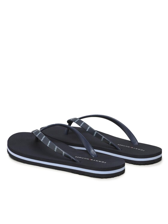 Infradito Da Spiaggia E Doccia Unisex Con Chiusura In Velcro - Suola In EVA, Colore Blu Navy/Grigio, Taglia 12 UK (Regolabile)