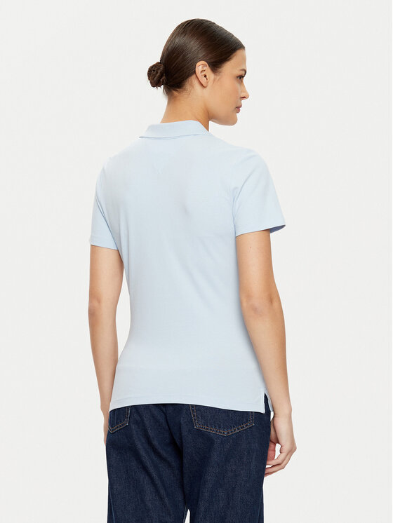 Tommy Hilfiger Tommy Hilfiger Polo majica WW0WW43930 Svetlo modra Slim Fit