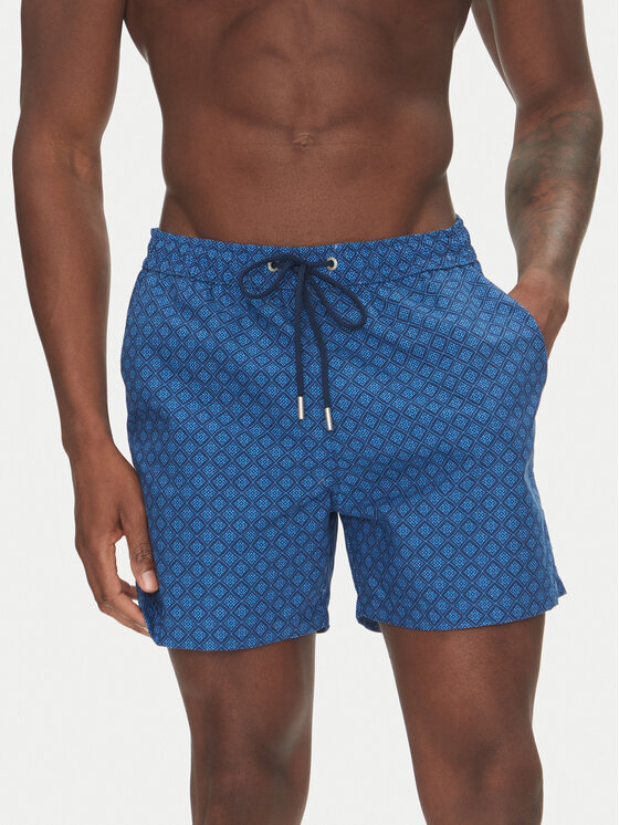 HOM HOM Pantaloni scurți pentru înot Hendaye 402935 Albastru Regular Fit