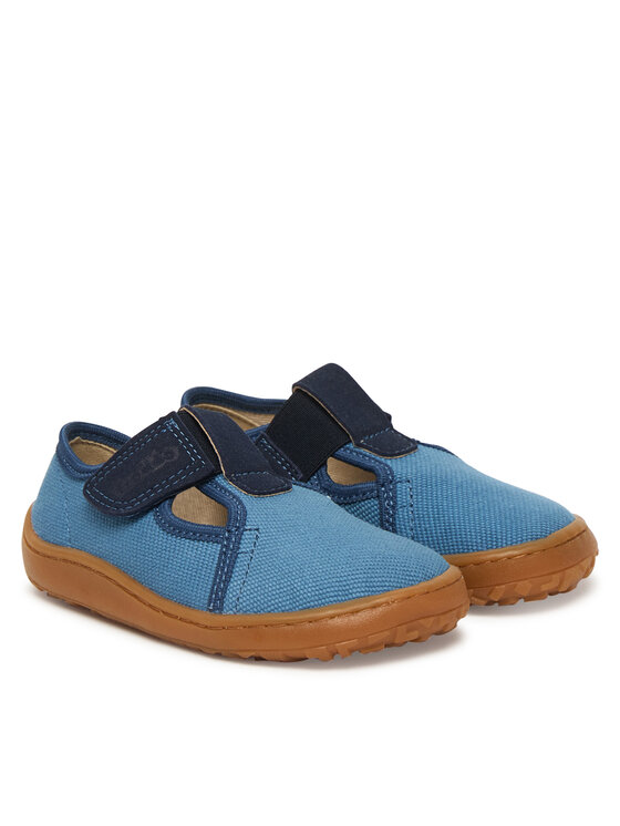 Froddo Froddo Bačkory Barefoot Canvas T-Bar G1700439-1 M Modrá