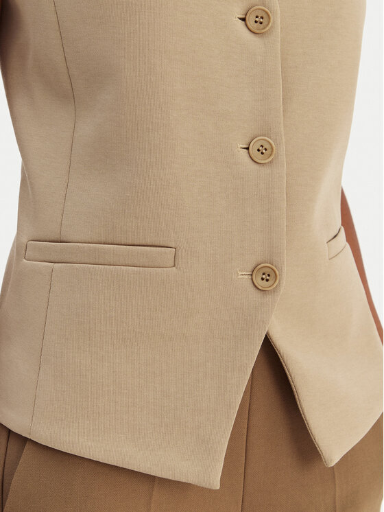 Weekend Max Mara Weekend Max Mara Öltönymellény Poggio 2615911021 Bézs Slim Fit