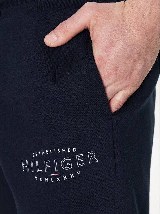 Tommy Hilfiger Tommy Hilfiger Szorty sportowe Curve Logo MW0MW30014 Granatowy Regular Fit