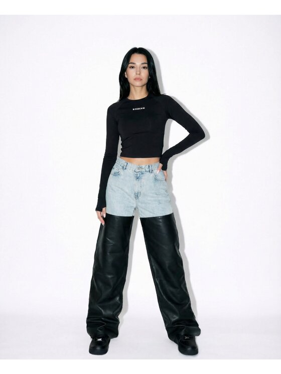 MissDenim MissDenim Jeansy Wide Leg Jeans Niebieski Baggy Fit