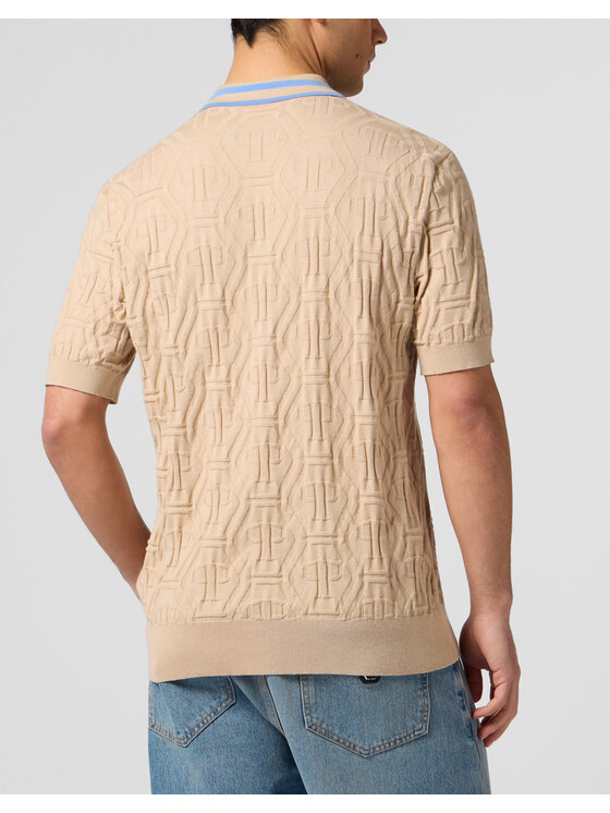 PHILIPP PLEIN PHILIPP PLEIN Polo 30018 Beżowy Regular Fit