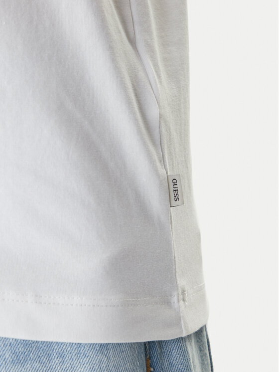 Guess Jeans Guess Jeans T-krekls W4YI10 J1314 Balts Regular Fit