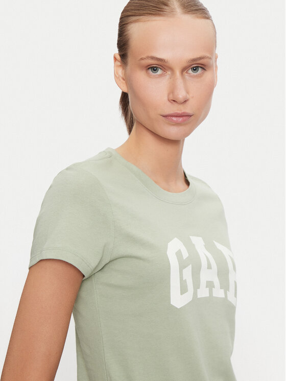 Gap Gap T-krekls 417797-14 Zaļš Regular Fit