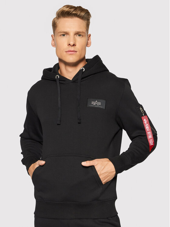 Alpha Industries Alpha Industries Μπλούζα Back Print 178318 Μαύρο Regular Fit