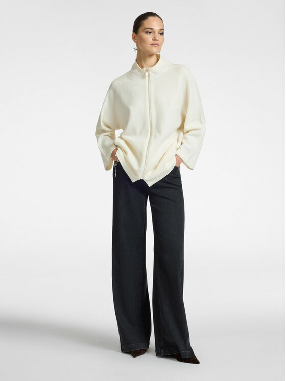 Elena Mirò Elena Mirò Cardigan M517Z000658N011 Bianco A-Line Fit