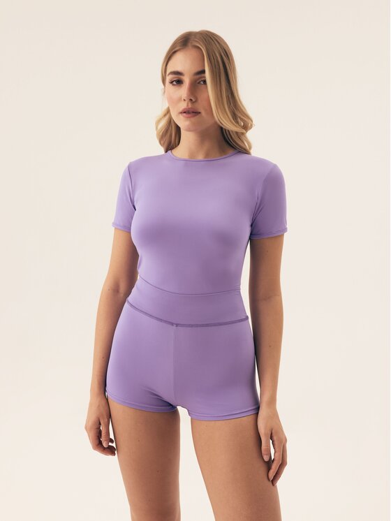 Esotiq Esotiq Szorty materiałowe 43250 Fioletowy Regular Fit
