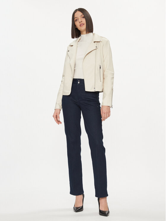 Vila Vila Giacca in similpelle Cara 14044851 Beige Regular Fit