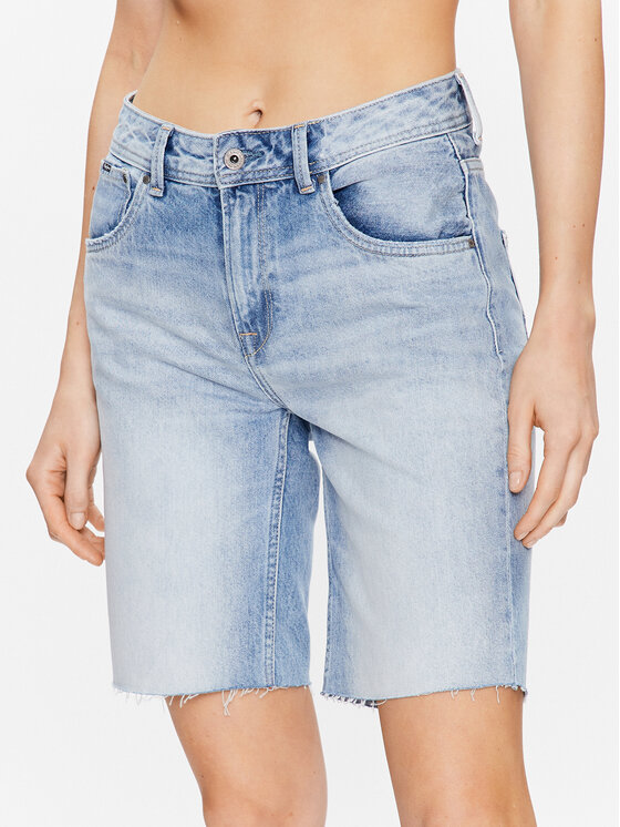 Pepe Jeans Pepe Jeans Дънкови шорти Violet Bermuda PL801006HQ8 Син Relaxed Fit