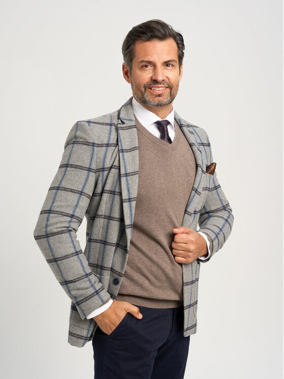 Willsoor Willsoor Sweter 71408 Brązowy Regular Fit