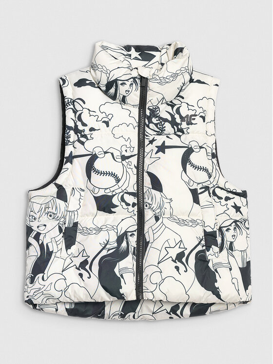 4F 4F Kamizelka OUTERWEAR Biały Oversize