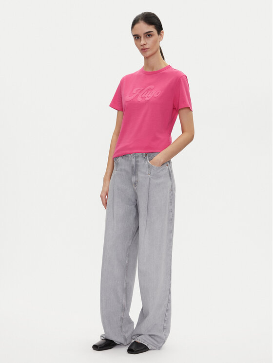 HUGO HUGO T-Shirt Damacia_4 50539101 Růžová Regular Fit