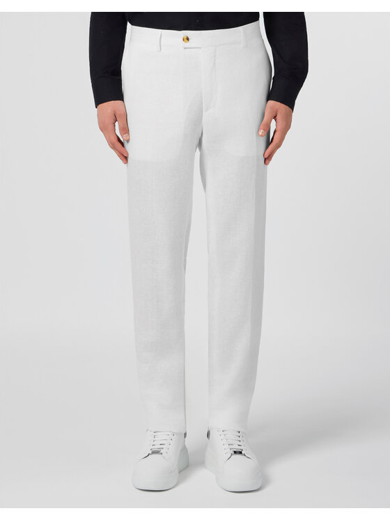 PHILIPP PLEIN PHILIPP PLEIN Pantaloni di tessuto 30666 Bianco Regular Fit