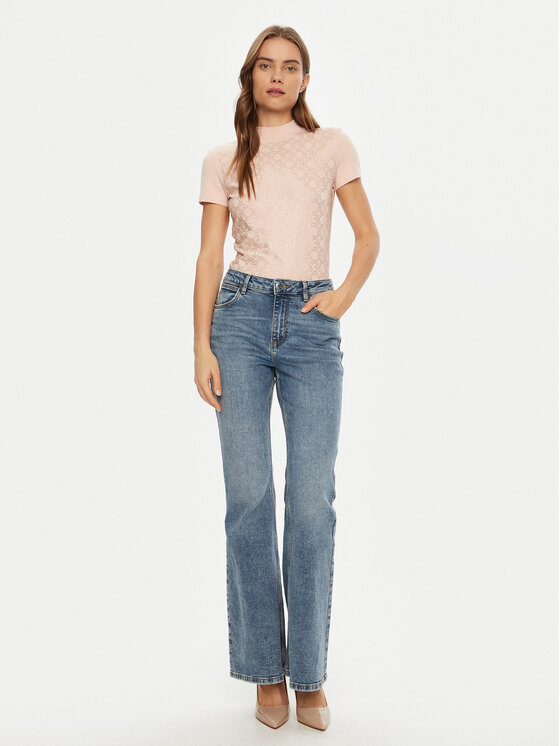 Guess Guess Tričko W5RI15 J1314 Ružová Regular Fit