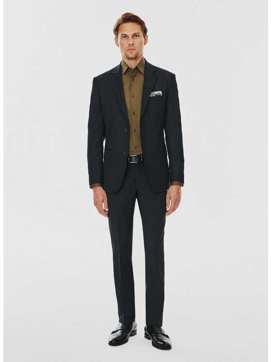 Pako Lorente Pako Lorente Marynarka P24WF-3G-016 Granatowy Super Slim Fit