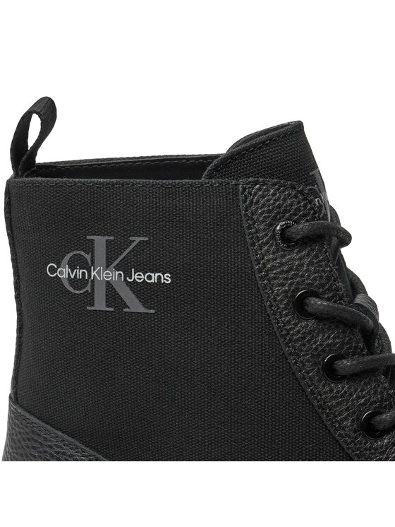 Calvin Klein Jeans Calvin Klein Jeans Schnürschuhe Eva Boot Mid Laceup Mix Mtr YM0YM00982 Schwarz