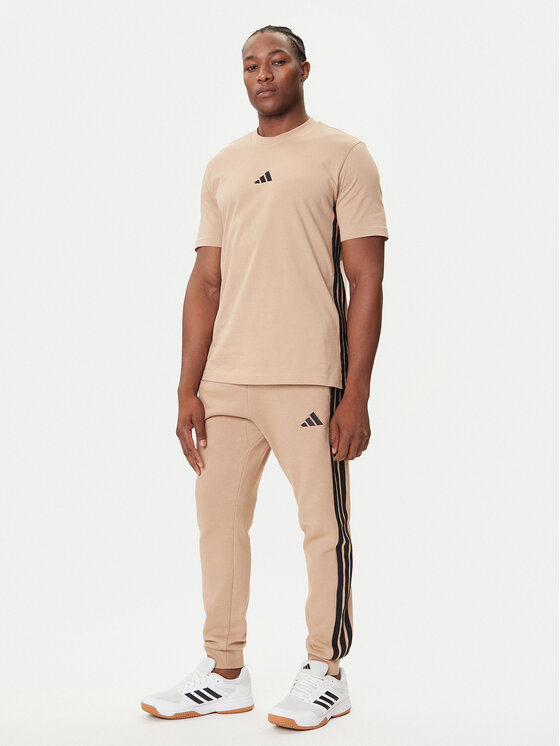 adidas adidas T-shirt Essentials 3-Stripes JX0734 Bež Regular Fit
