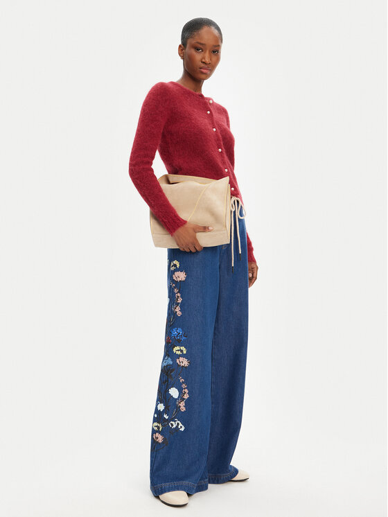 Munthe Munthe Blugi Obey 252141025203 Albastru Wide Leg