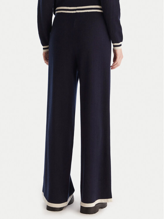 Gaudi Gaudi Strickhose 521BD23001 Dunkelblau Wide Leg