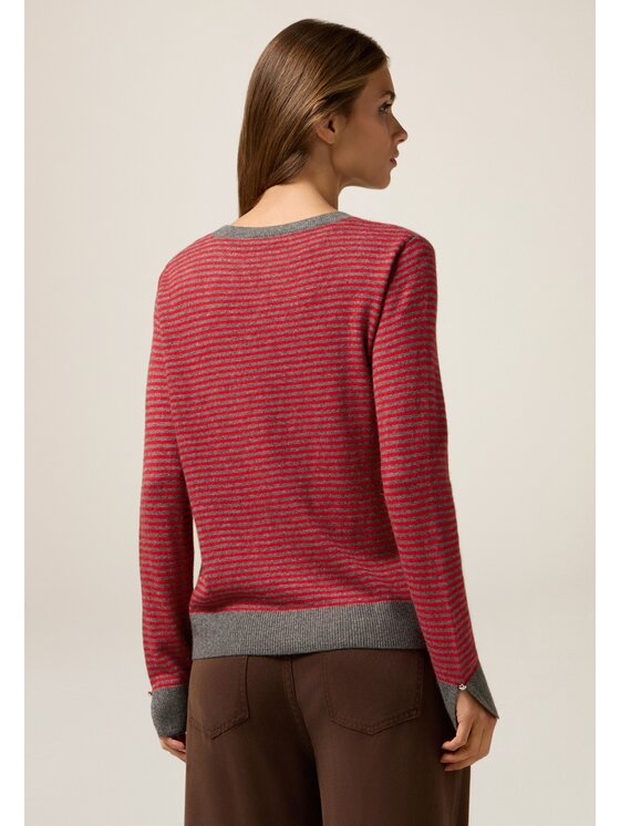 Oltre Oltre Cardigan M335J005075N0S3 Rosso Regular Fit