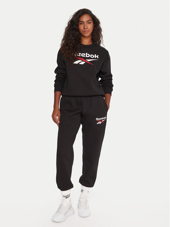 Reebok Reebok Donji dio trenerke Stacey RK25166CCW Crna Regular Fit