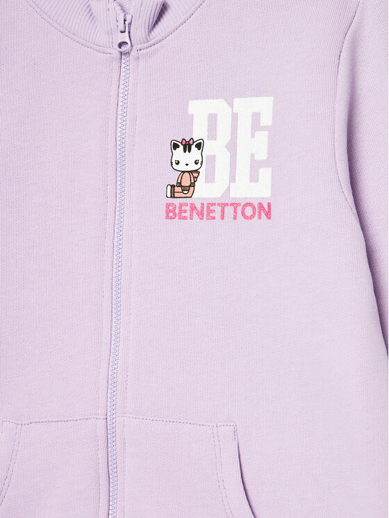 United Colors Of Benetton United Colors Of Benetton Džemperis ar kapuci 3J70G5037 Violets Regular Fit