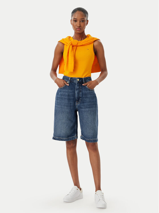 Tommy Hilfiger Tommy Hilfiger Szorty jeansowe WW0WW48597 Niebieski Relaxed Fit