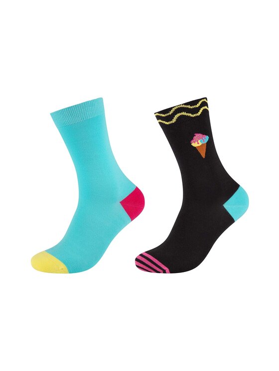 Fun Socks Fun Socks Skarpety wysokie unisex MOTIFS SOCKS 2P Kolorowy