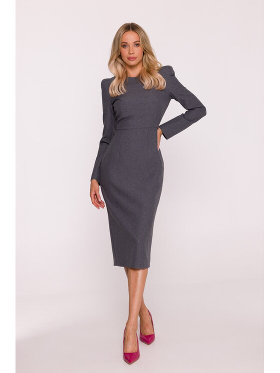 Stylove Stylove Sukienka wieczorowa S412 Szary A-Line Fit