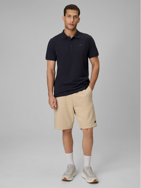 4F 4F Polo NOS Granatowy Regular Fit