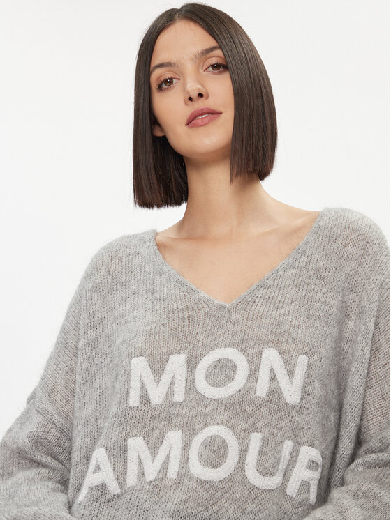 Kontatto Kontatto Sweter 3M1200 Szary Oversize