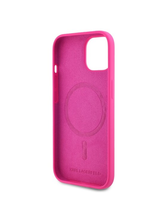 KARL LAGERFELD KARL LAGERFELD Etui na telefon Karl Head Print MagSafe Różowy