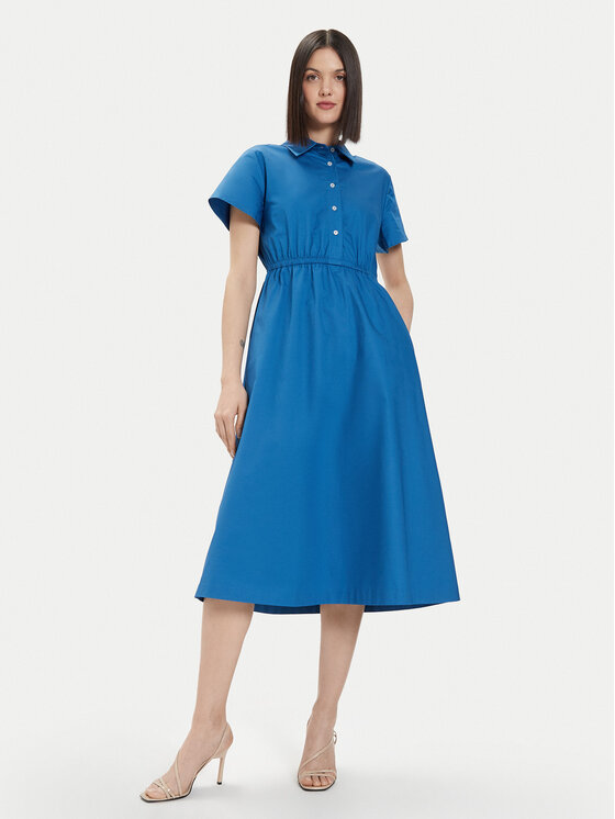 United Colors Of Benetton United Colors Of Benetton Kleid für den Alltag 4NICDV08D Blau Regular Fit