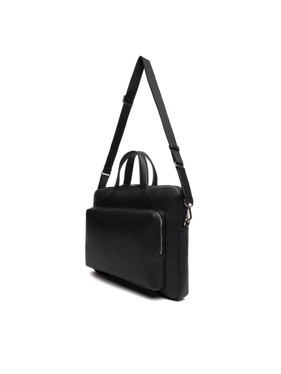 Calvin Klein Calvin Klein Geantă pentru laptop Micro Pebble Slim Briefcase 36 LV04D3012G Negru
