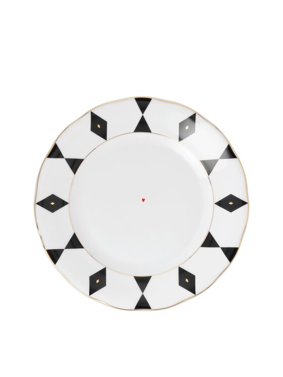 Ćmielów Ćmielów Talerz Alaska Dama Kier Biały