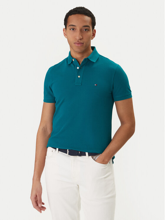 Tommy Hilfiger Tommy Hilfiger Polo 1985 MW0MW17771 Zielony Slim Fit