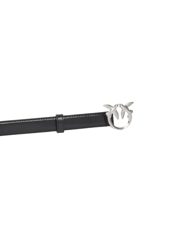 PINKO PINKO Pasek LOVE BERRY H2 BELT.LOW VITELLO Czarny