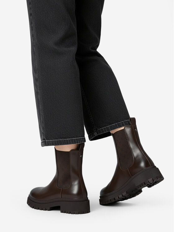 Nine West Nine West Členková obuv s elastickým prvkom CEO-BASIMA-01 Hnedá
