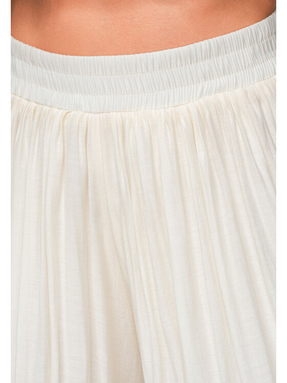 Ombre Ombre Szorty materiałowe OW-ST-E0021 Kremowy Relaxed Fit