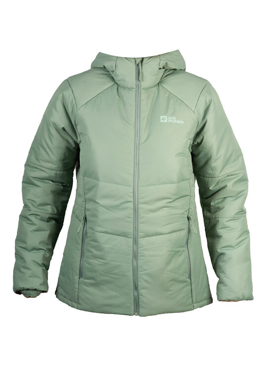 Jack Wolfskin Jack Wolfskin Kurtka przejściowa Bergland INS Hoody W Zielony Regular Fit